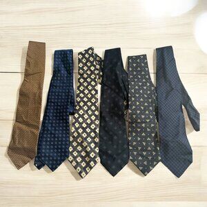 DONNA KARAN POLO LOT OF 6 Mens Vintage Ties